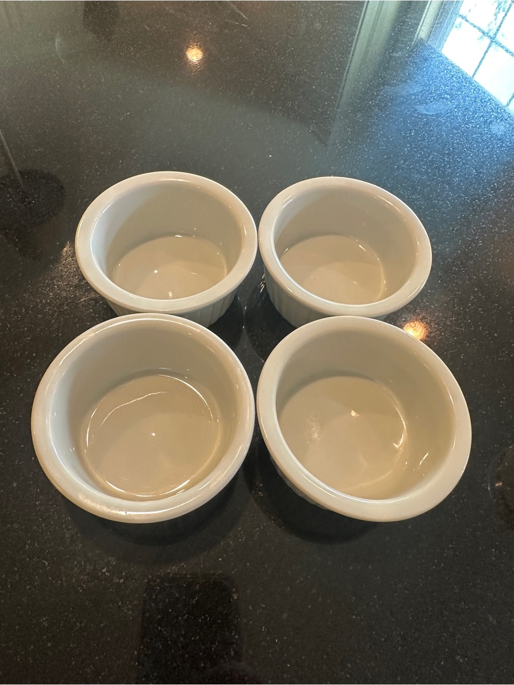 White Ceramic Ramekins - Set of 4